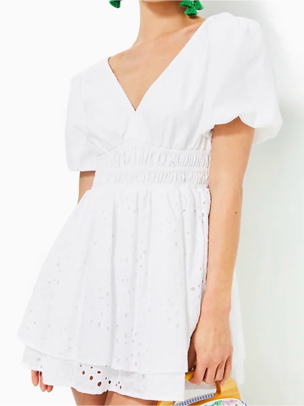 Lilly Pulitzer White Elastic Waist Sundress